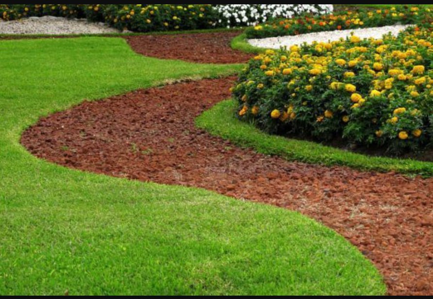 The Lawn Edge with Flower Beds